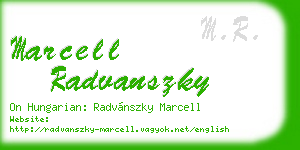 marcell radvanszky business card