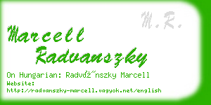 marcell radvanszky business card
